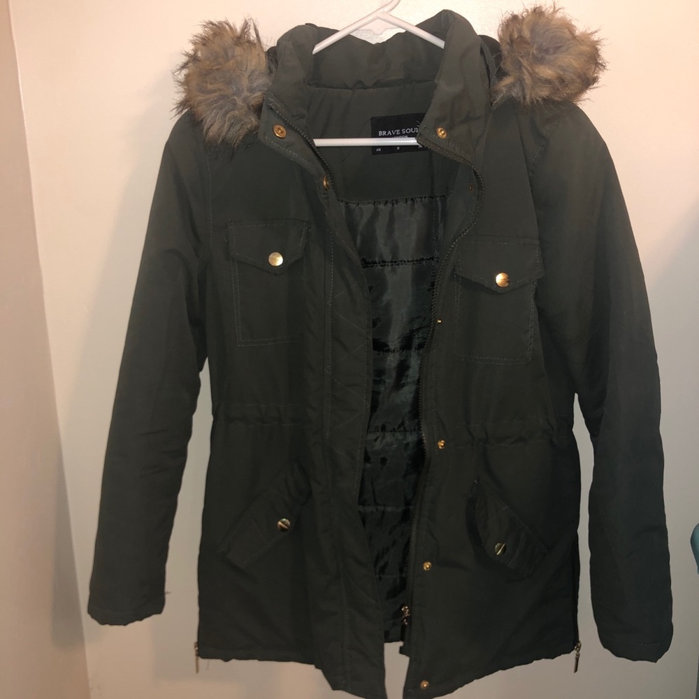 missguided olive coat